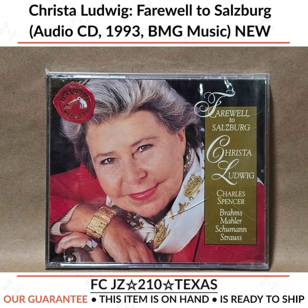 Christa Ludwig: Farewell to Salzburg (Audio CD, 1993, BMG Music) NEW